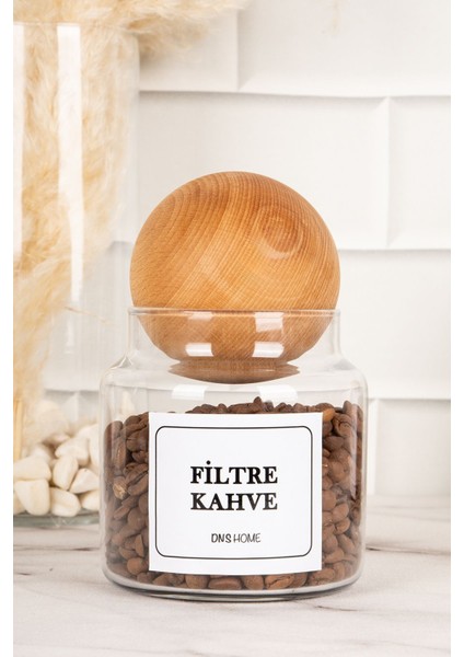 3'lü Ahşap Top Kapaklı Cam Saklama Kabı 500 ml Turuncu fiyatları