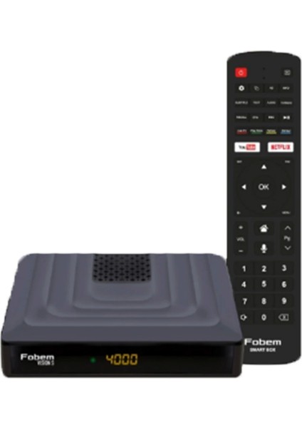 Fobem Vısıon S Hibrit 4gb Ram 32GB HDD 1.5ghz Ses Komutlu Uydu Alıcılı Androıd Tv Box (Tunerli)