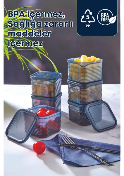 7 Parçalık Sızdırmaz Hava Almaz Saklama Kabı, Füme, Derin Dondurucu ve Mikrodalga Uyumlu modelleri