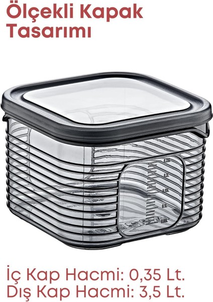 7 Parçalık Sızdırmaz Hava Almaz Saklama Kabı, Füme, Derin Dondurucu ve Mikrodalga Uyumlu indirimleri