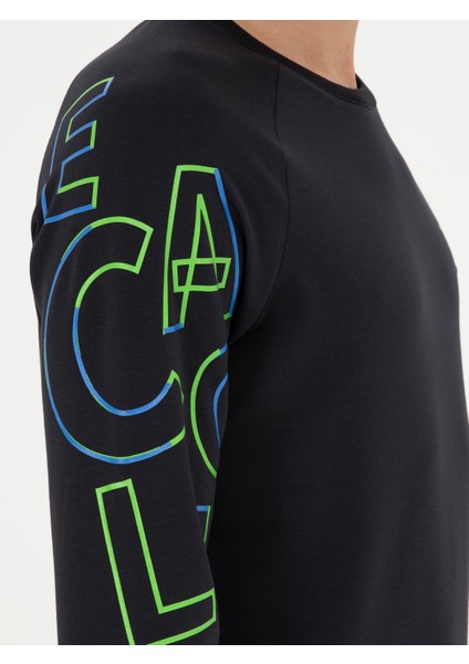 Erkek Lacivert Regular Fit Sweatshirt 50284566-VR033