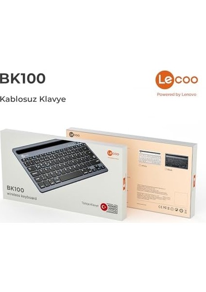 Lenovo Çoklu Cihaz Uyumlu Şarj Edilebilir Akıllı Tablet Tutucu Kart Yuvası Ultra Ince Klavye