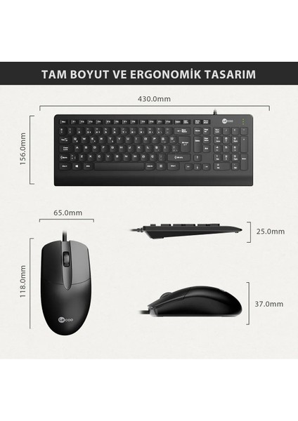 Lenovo CM103 USB Kablolu Türkçe Q Klavye & Mouse Set Siyah fiyatları