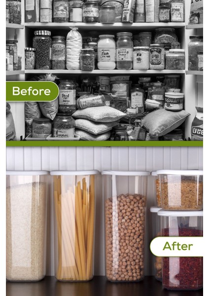 15'li Hava Geçirmez Saklama Kabı Seti, Beyaz, Etiketli, Plastik, 25+ Parça fiyatları