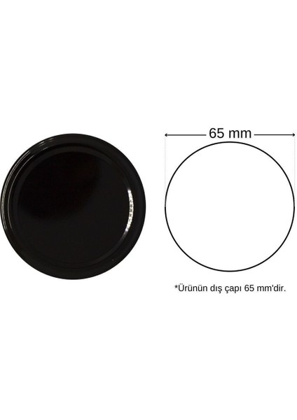 20 adet 63 mm siyah cam kavanoz kapağı, plastik, 340 ml, şık ve dayanıklı set