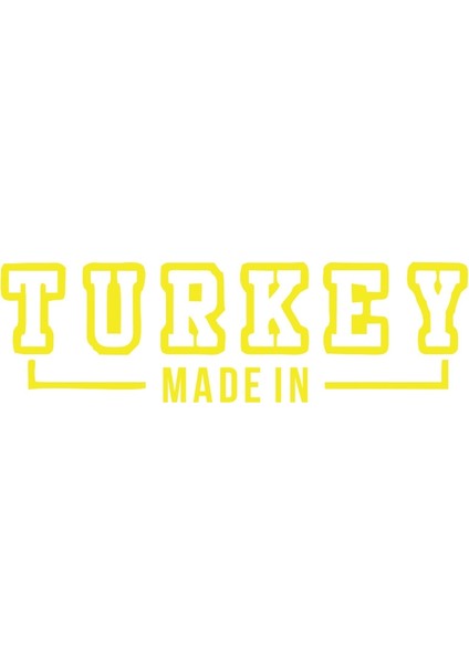 Made In Turkey Araba Sticker 17X17 cm Sarı