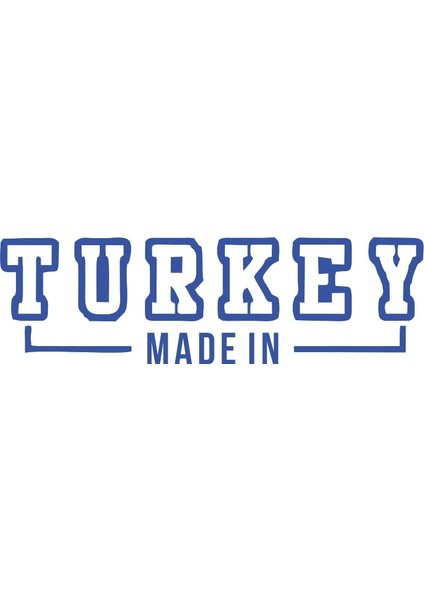 Made In Turkey Araba Sticker 17X17 cm Mavi