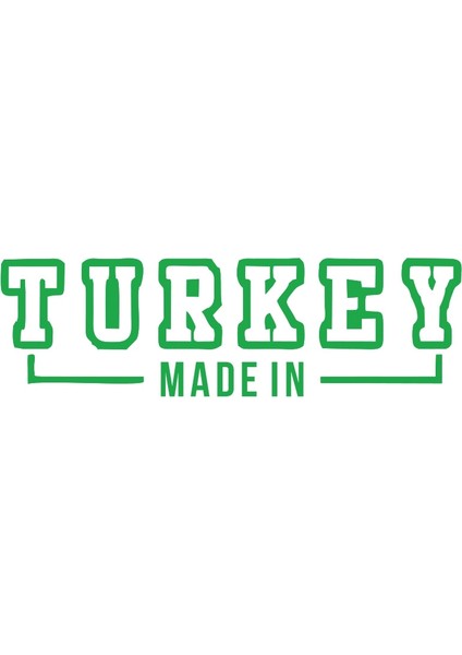 Made In Turkey Araba Sticker 17X17 cm Yeşil