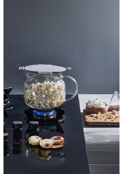 Çok Renkli 2.2L Borosilikat Cam Yoğurt ve Peynir Süzme Kabı, 5 Parça