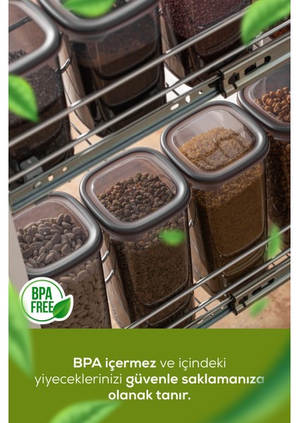 42'li Hava Geçirmez Kapaklı Kaşıklı Saklama Kabı Gri, Plastik, 25+ Parça modelleri