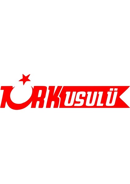 Türk Usulü Araba Sticker 17X17 cm Kırmızı