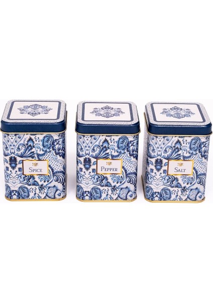 3’lü Kare Metal Saklama Kabı Seti, Şık ve Dayanıklı, 75x75, 500-999 ml fiyatları