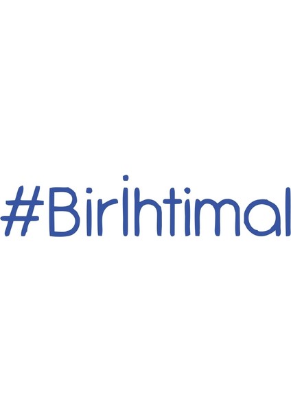 Bir Ihtimal Araba Sticker 17X17 cm Mavi