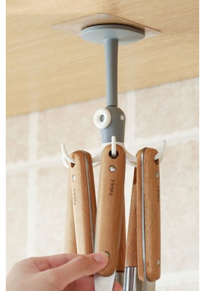 Gri Çok Amaçlı Duvar Askısı 30x49 cm Plastik Güçlü ve Şık Tasarım