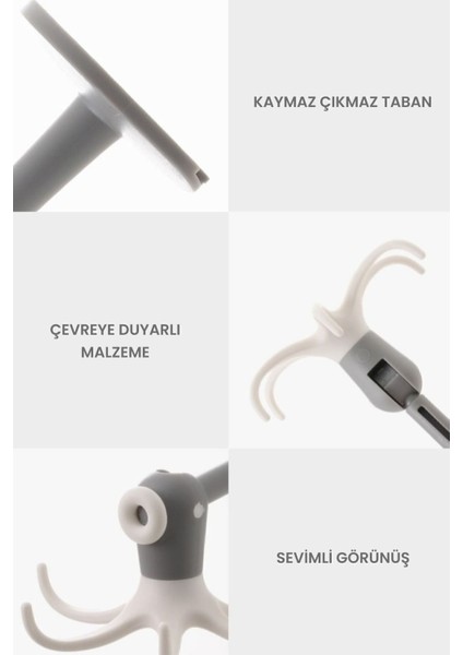 Gri Çok Amaçlı Duvar Askısı 30x49 cm Plastik Güçlü ve Şık Tasarım modelleri