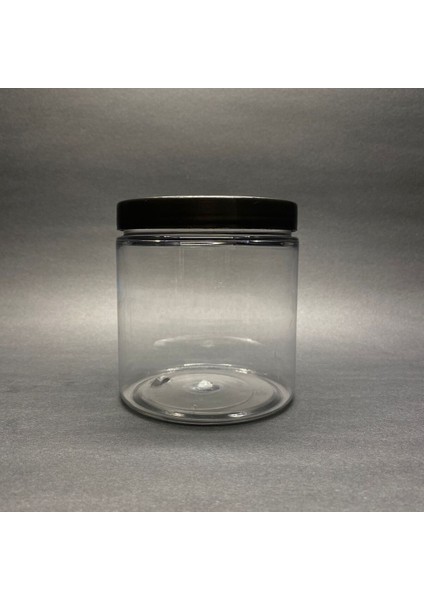 750 ml Siyah Plastik Silindirik Kavanoz, Dayanıklı ve Şık </system>