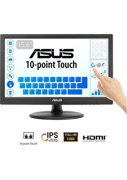 15.6" IPS Dokunmatık VT169HE 5ms 60HZ HDMI Taşınabilir Monitör 1920X1080