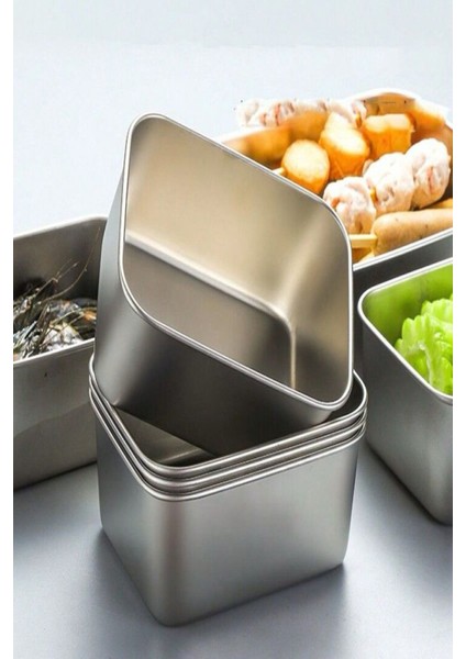 5 Parça Paslanmaz Çelik Saklama Kabı Seti, Metalik Renk, Sağlıklı ve Dayanıklı fiyatları