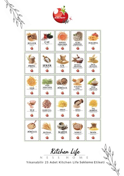 Renkli Yıkanabilir Saklama Kabı Etiketi, Çok Renkli, Plastik, Tek Parça