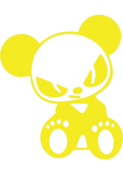 Kızgın Panda Araba Sticker 17X17 cm Sarı