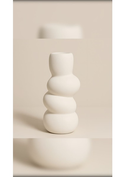 El Yapımı Boğumlu Dekoratif Vazo 6x9 cm