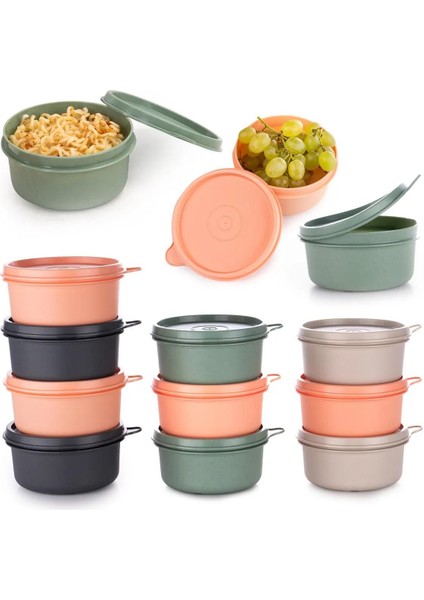 Renkli 4’lü Yuvarlak Mini Saklama Kabı, Sızdırmaz, Çok Amaçlı, Plastik, 0-249 ml fiyatları