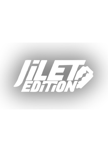 Jilet Edition Araba Sticker 17X17 cm Beyaz