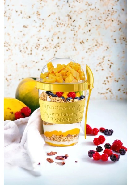 Çok Renkli Taşınabilir Sağlıklı Meyve ve Yoğurt Kabı, Plastik, Pratik, Tek Parça fiyatları