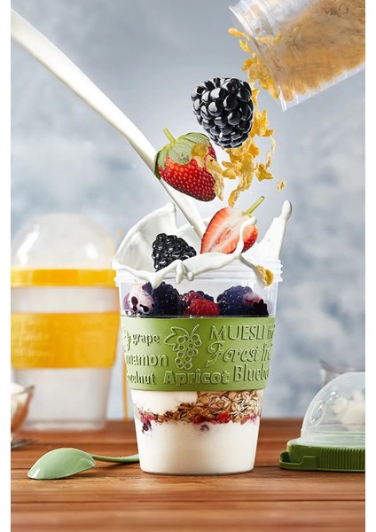 Çok Renkli Taşınabilir Sağlıklı Meyve ve Yoğurt Kabı, Plastik, Pratik, Tek Parça modelleri