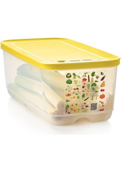 Yüksek Kapasiteli Sarı Gıda Saklama Kabı, 6.1 Lt, Sağlam ve Şık Tasarım modelleri