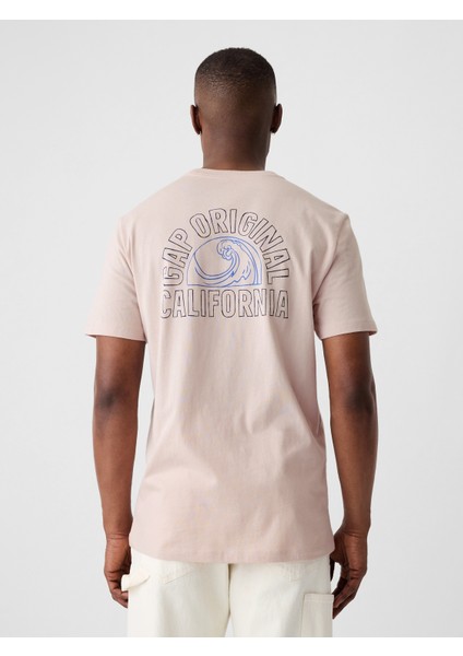 Erkek Pembe Gap Logo Grafikli T-Shirt fırsatları