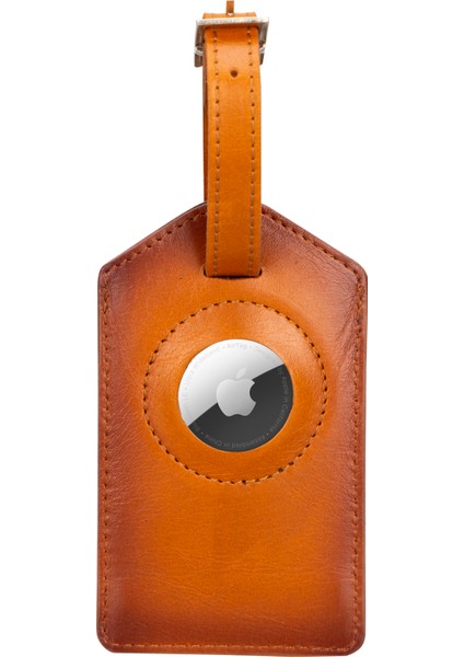 Gerçek Deri Valiz Etiketi, Apple Airtag Uyumlu