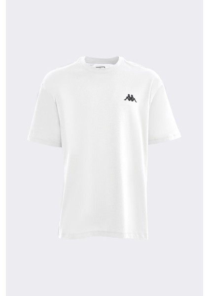 Mateo Erkek Beyaz Oversize Fit Tişört