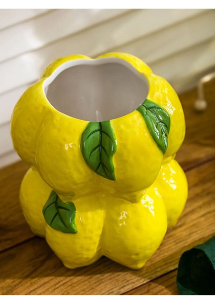 Sarı limon figürlü seramik kaşıklık, şık ve kullanışlı mutfak aksesuarı modelleri