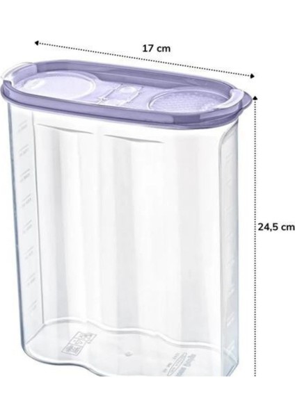 2,4 Litre Hava ve Su Geçirmez Çift Kapaklı Yıkanabilir Gıda Saklama Kabı fırsatları