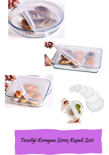 7-12 parça şeffaf silikon kapaklar, çeşitli şekil ve renk seçenekleriyle set