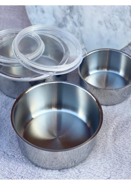 Paslanmaz Çelik Saklama Kabı Seti, Vakumlu Kapak, 6 Parça, 16-20 cm, Şık ve Dayanıklı modelleri