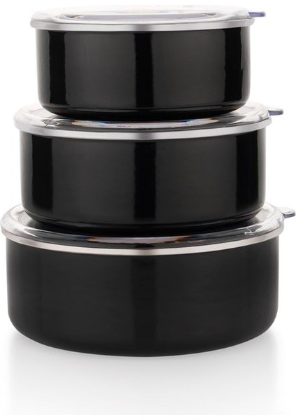 3'lü 6'lı siyah saklama kabı seti, pratik ve şık mutfak çözümü fiyatları