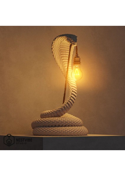 Kobra Tasarımlı Şık Masa Lambası Nestvibe Özel Seri modelleri