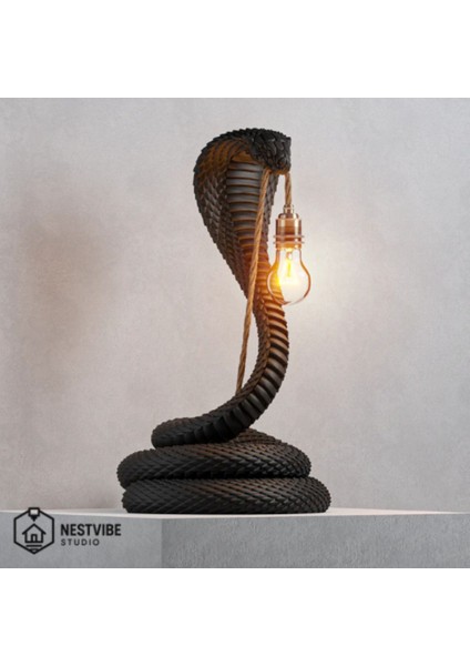 Kobra Tasarımlı Şık Masa Lambası Nestvibe Özel Seri