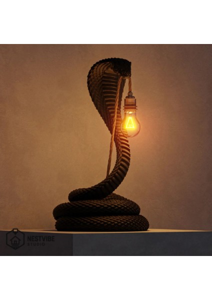 Kobra Tasarımlı Şık Masa Lambası Nestvibe Özel Seri modelleri
