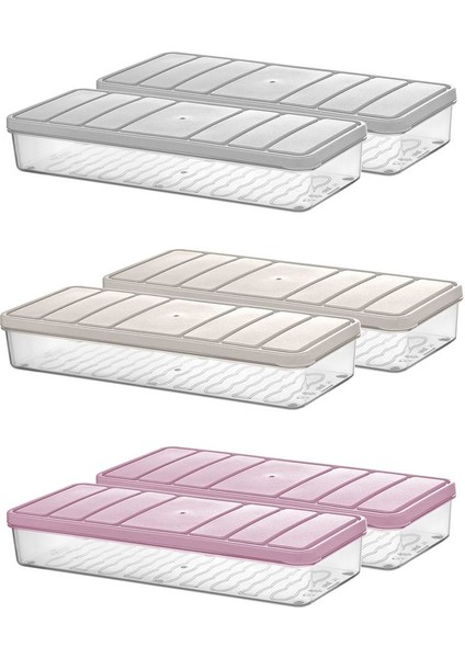 Mor saklama kabı seti, 8'li, plastik, pratik ve şık kullanım sağlar. indirimleri