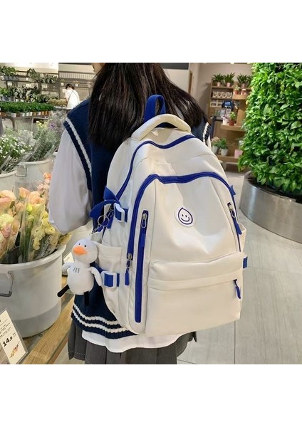 Öğrenci Çok Yönlü Siyah Okul Çantası Retro Öğrenci Sırt Çantası (Yurt Dışından) fiyatları