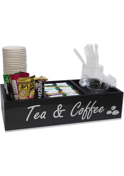 Ahşap kahve düzenleyici, 35x17 cm, 8 cm yüksek, şık ve kullanışlı tasarım fiyatları