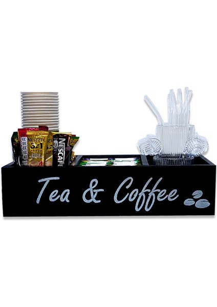 Ahşap kahve düzenleyici, 35x17 cm, 8 cm yüksek, şık ve kullanışlı tasarım fırsatları