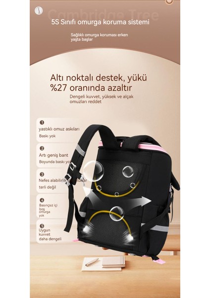 Çocuk Okul Çantası Ilkokul Erkek ve Kız Çocukları Yükü Ultra Hafif Erkek Çocukların 3-4. Sınıflar Için Yeni Sırt Çantası (Yurt Dışından)