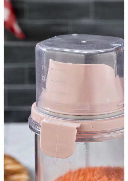 Pembe Çok Amaçlı 1.8L Kapaklı Sıvı Toz Deterjan Saklama Kabı