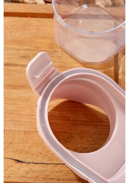 Pembe Çok Amaçlı 1.8L Kapaklı Sıvı Toz Deterjan Saklama Kabı