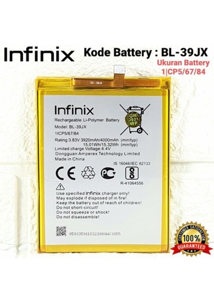 Inifix Hot S3X Pil Batarya BL-39JX+TAMIR Set