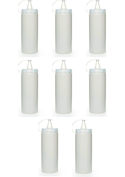 8'li şeffaf kapaklı sızdırmaz yağlık sosluk seti, 400 ml, pratik ve şık kullanım sağlar.